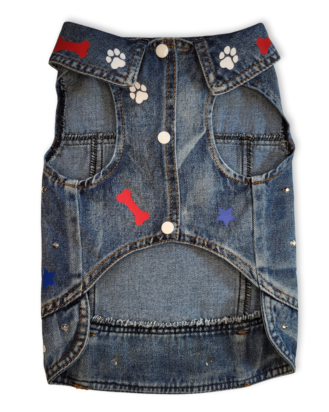 Say Drake - Embellished Denim Pet Jacket