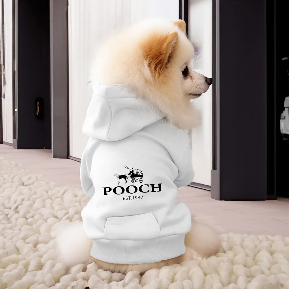 Pooch Fleece Hoodie for Small & Medium Dogs in Autumn/Winter