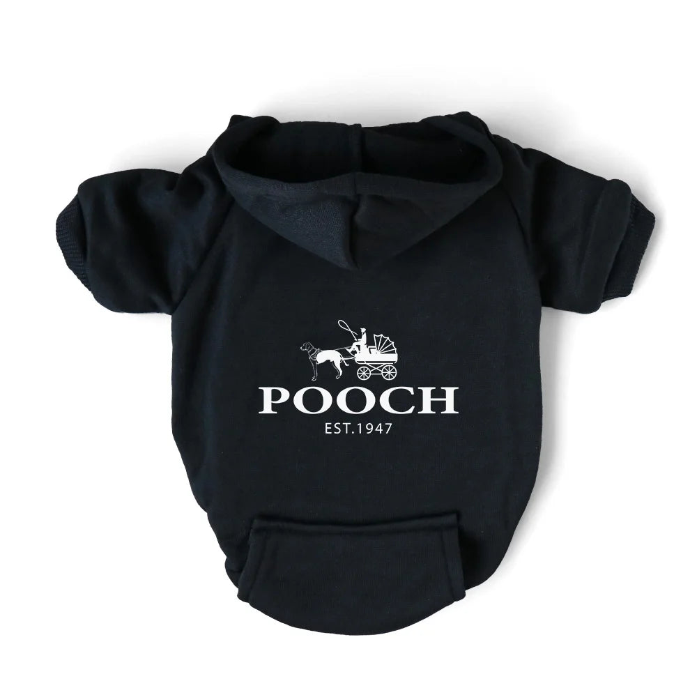 Pooch Fleece Hoodie for Small & Medium Dogs in Autumn/Winter