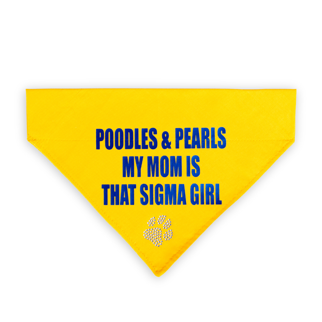 Poodles & Pearls Greek Pet Bandana