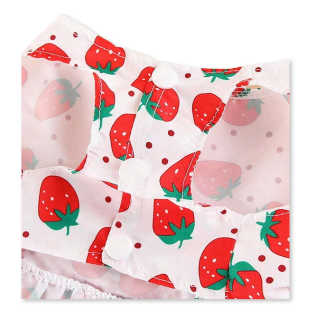 Strawberry Bow Pet Dress