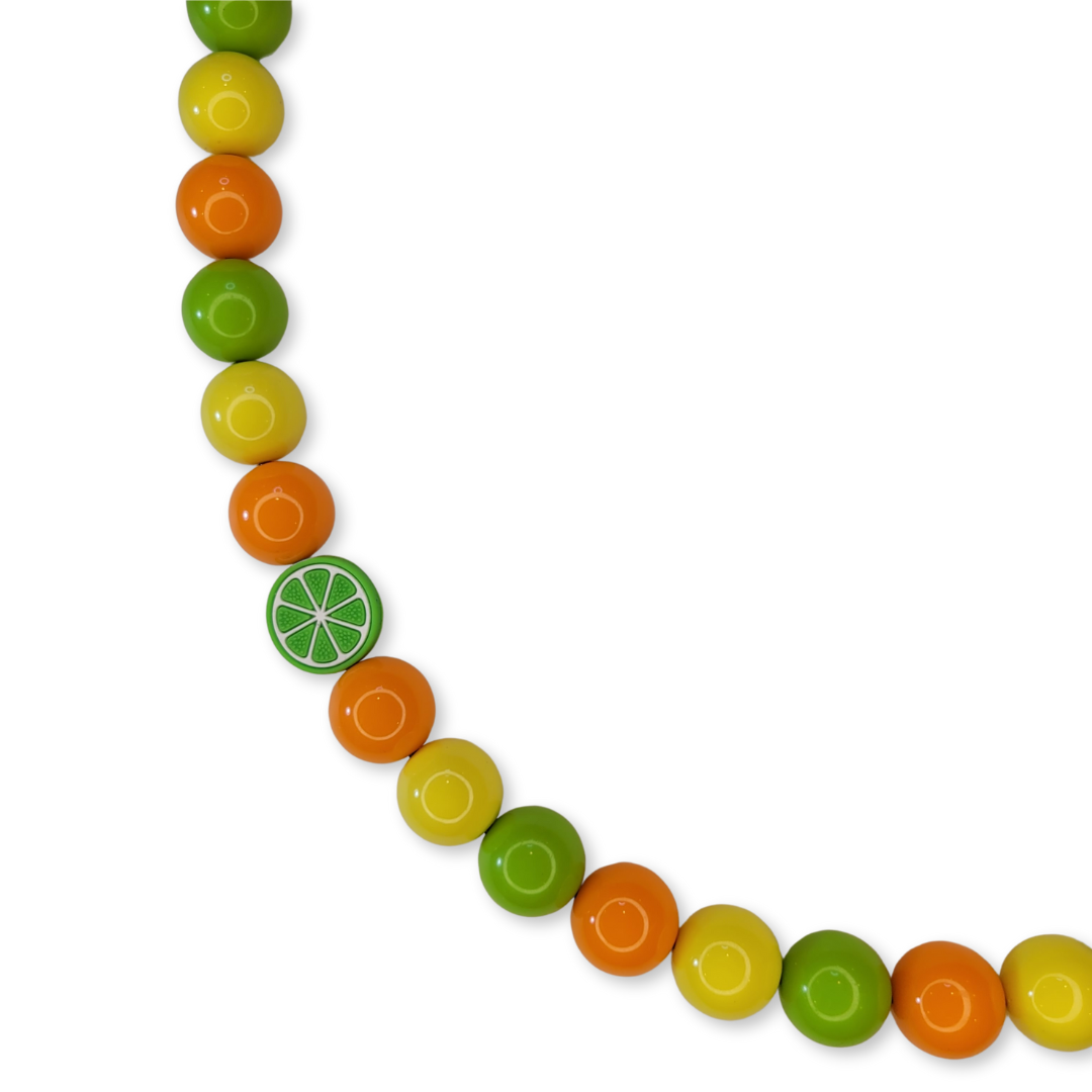 Summer Citrus Lime Decorative Pet Necklace