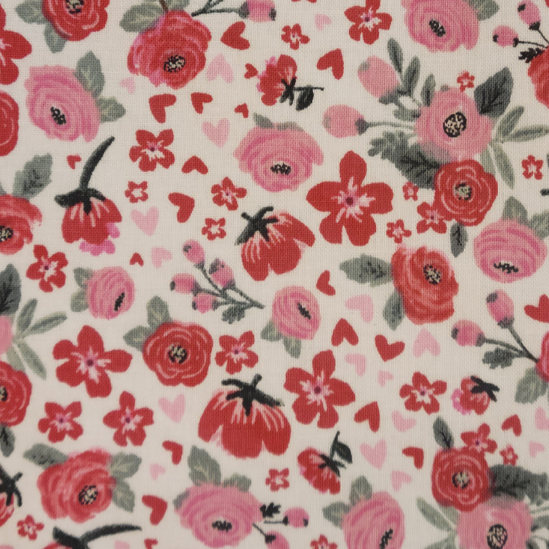 Puppy Love & Floral Hearts Pet Bandana (Reversible)