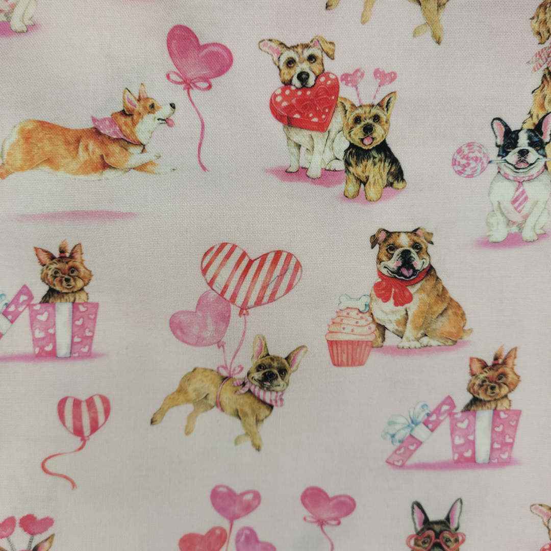 Puppy Love & Floral Hearts Pet Bandana (Reversible)