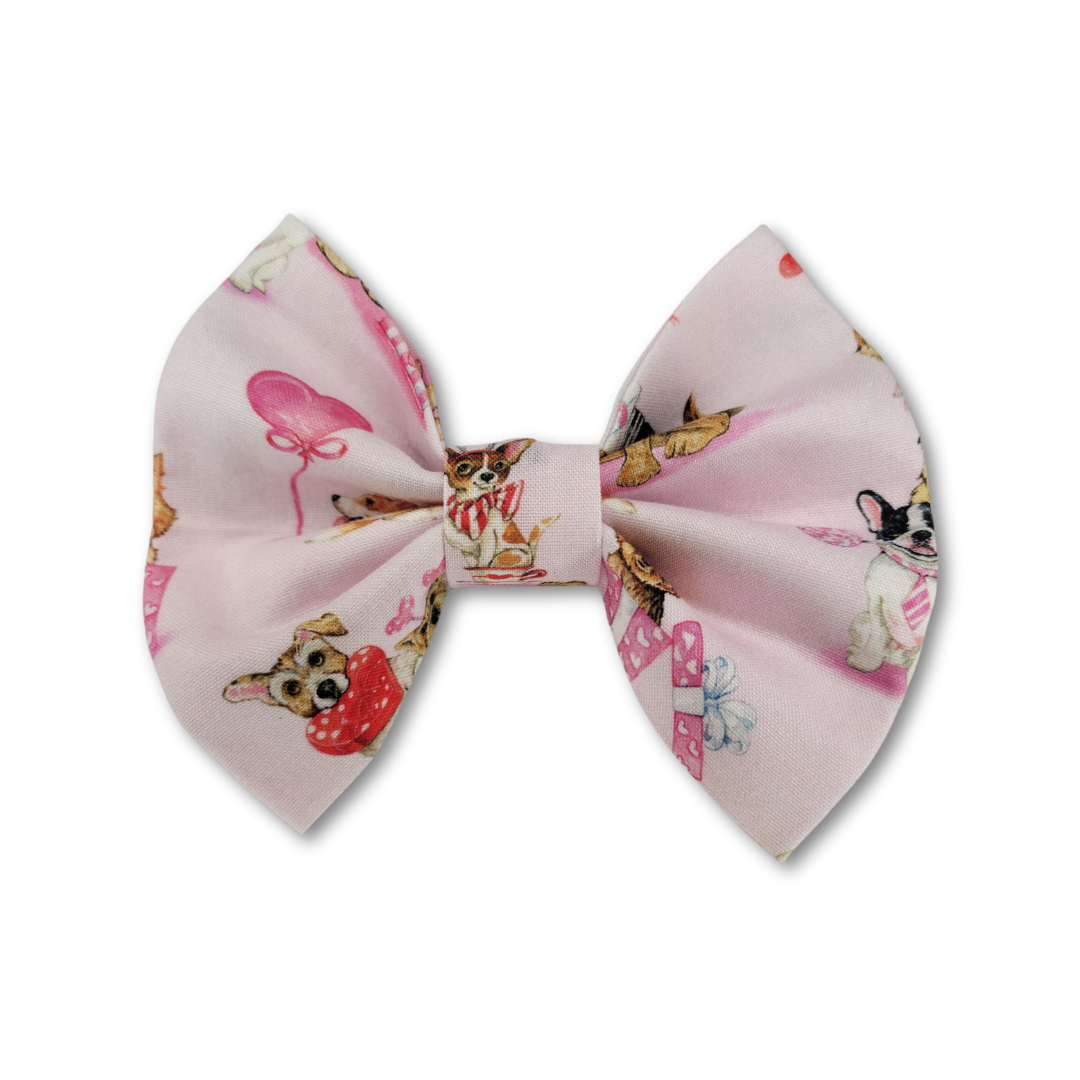Valentine Pup Pet Collar Bow